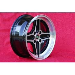 1 wheel RS 7x15 4x108 Ford Escort Mk1-2 Capri Cortina black/diamond cut