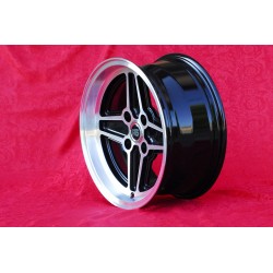 1 Felge RS 7x15 4x108 Ford Escort Mk1-2 Capri Cortina black/diamond cut