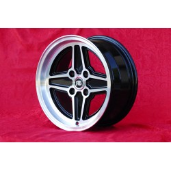 4 Felgen RS 7x15 4x108 Ford Escort Mk1-2 Capri Cortina black/diamond cut