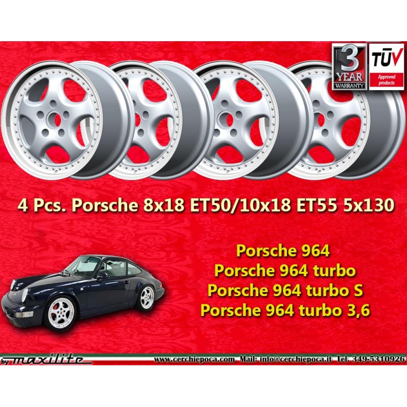 4 Felgen Speedline Cup 8x18 + 10x18 5x130 Porsche 964 turbo 3.6 turbo S  993 turbo 4S 996 4S RS turbo GT3 front axle