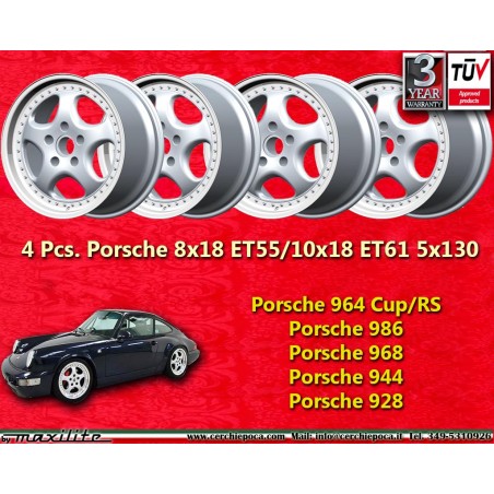 4 Felgen Speedline Cup 8x18 + 10x18 5x130 Porsche 964 RS 997 C4 981 986 987 944 928 968 front axle