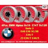 4 Felgen Alpina 8x18 5x120 BMW serie 3 E36 E46 silver/black