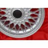 1 cerchio BBS 7x15 4x100 BMW Volkswagen Opel Mazda Audi serie 3 E21 E30 Kadett Manta Ascona MX-5 MX5 Golf Passat silver