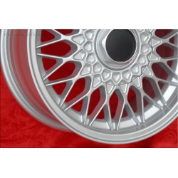 1 cerchio BBS 7x15 4x100 BMW Volkswagen Opel Mazda Audi serie 3 E21 E30 Kadett Manta Ascona MX-5 MX5 Golf Passat silver