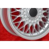 1 cerchio BBS 7x15 4x100 BMW Volkswagen Opel Mazda Audi serie 3 E21 E30 Kadett Manta Ascona MX-5 MX5 Golf Passat silver