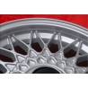 1 cerchio BBS 7x15 4x100 BMW Volkswagen Opel Mazda Audi serie 3 E21 E30 Kadett Manta Ascona MX-5 MX5 Golf Passat silver