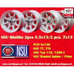 4 wheels Minilite 7x13 +...