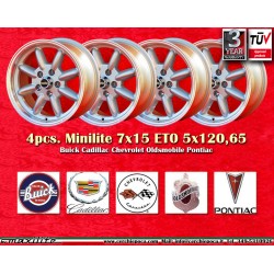 4 Felgen Minilite 7x15...