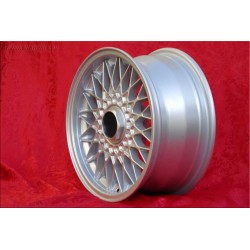 1 cerchio BBS 7x15 5x120 BMW M3 E30 serie 5 E12 E28 E34 serie 6 E24 serie 7 E23 E32 E3 E9 silver