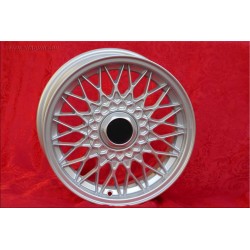 1 cerchio BBS 7x15 5x120 BMW M3 E30 serie 5 E12 E28 E34 serie 6 E24 serie 7 E23 E32 E3 E9 silver