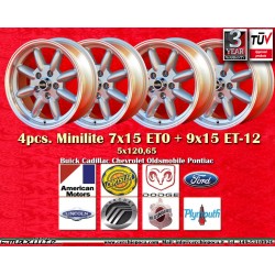 4 wheels Minilite 7x15 +...