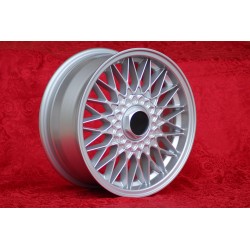 1 wheel BBS 7x16 4x100 BMW Volkswagen Opel Mazda Audi serie 3 E21 E30 Kadett Manta Ascona MX-5 MX5 Golf Passat silver