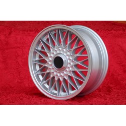 1 cerchio BBS 7x16 4x100 BMW Volkswagen Opel Mazda Audi serie 3 E21 E30 Kadett Manta Ascona MX-5 MX5 Golf Passat silver