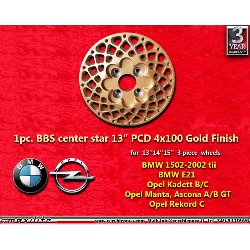 1 cerchio BBS star 13 5x130 NSU Honda TT TTS 110 1200C Wankelspider S600 S800 gold