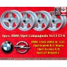 4 cerchi Campagnolo 8x13 4x100 BMW Opel BMW 1502-2002 tii  E21 Opel Kadett B C Manta Ascona A B GT Rekord C silver