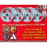 4 cerchi Campagnolo 7x13 + 8x13 4x98 Fiat Lancia Autobianchi 124 Abarth Berlina Coupe Spider 125 127 128 131 X19 A112 Be