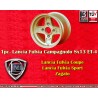 1 cerchio Campagnolo 8x13 4x130 Lancia Fulvia Zagato Coupe gold/diamond cut