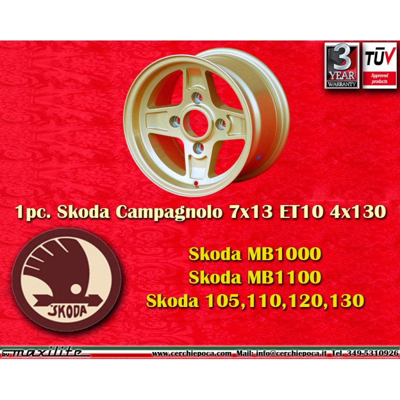 1 Felge Campagnolo 7x13 4x130 Lancia Fulvia Zagato Coupe gold