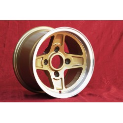 1 cerchio Campagnolo 8x13 4x130 Lancia Fulvia Zagato Coupe gold/diamond cut