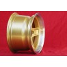 1 wheel Campagnolo 8x13 4x130 Lancia Fulvia Zagato Coupe gold/diamond cut