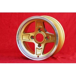 1 cerchio Campagnolo 8x13 4x130 Lancia Fulvia Zagato Coupe gold/diamond cut