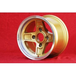 1 cerchio Campagnolo 8x13 4x130 Lancia Fulvia Zagato Coupe gold/diamond cut