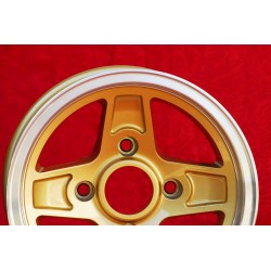 1 wheel Campagnolo 8x13 4x130 Lancia Fulvia Zagato Coupe gold/diamond cut