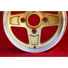 1 jante Campagnolo 8x13 4x130 Lancia Fulvia Zagato Coupe gold/diamond cut