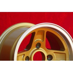 1 cerchio Campagnolo 8x13 4x130 Lancia Fulvia Zagato Coupe gold/diamond cut