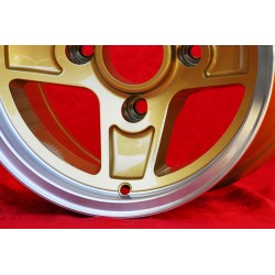 1 wheel Campagnolo 8x13 4x130 Lancia Fulvia Zagato Coupe gold/diamond cut