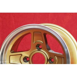 1 Felge Campagnolo 8x13 4x130 Lancia Fulvia Zagato Coupe gold/diamond cut