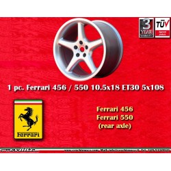 1 Felge 550 10.5x18 5x108 Ferrari 456 550 silver