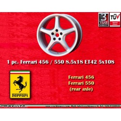 1 Felge 550 8.5x18 5x108 Ferrari 456 550 silver