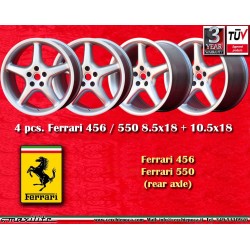 4 cerchi 550 8.5x18 + 10.5x18 5x108 Ferrari 456 550