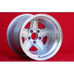 1 cerchio Penta 12x15 5x112 Mercedes w107 w108 w109 Red Pig 300 SEL silver/diamond cut