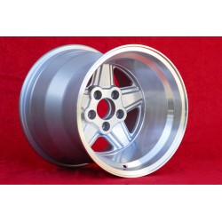 1 Felge Penta 12x15 5x112 Mercedes w107 w108 w109 Red Pig 300 SEL silver/diamond cut