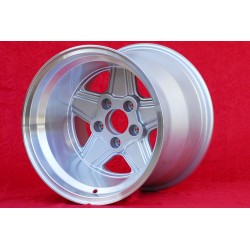 1 cerchio Penta 12x15 5x112 Mercedes w107 w108 w109 Red Pig 300 SEL silver/diamond cut