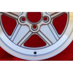 4 jantes Penta 8x15 5x112 Mercedes w107 w108 w109 w116 w123 w126 silver/diamond cut