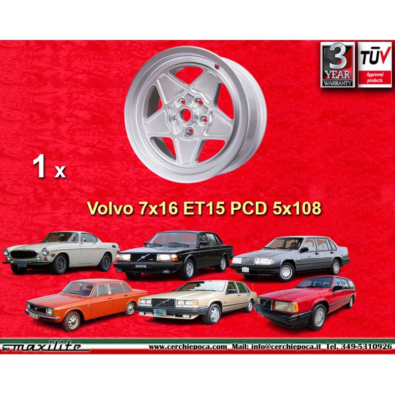 1 wheel 308 7x16 5x108 Ferrari Volvo Ferrari 208 308 328 w o ABS Mondial 8 Mondial 3 2 w o ABS Volvo 140 160 240 260 P18