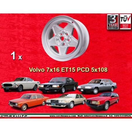 1 cerchio 308 7x16 5x108 Ferrari Volvo Ferrari 208 308 328 w o ABS Mondial 8 Mondial 3 2 w o ABS Volvo 140 160 240 260 P