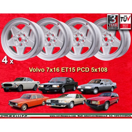 4 Felgen 308 7x16 5x108 Ferrari Volvo Ferrari 208 308 328 w o ABS Mondial 8 Mondial 3 2 w o ABS Volvo 140 160 240 260 P1