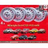 4 jantes Millerighe 6x14 4x98 Alfa Romeo Alfetta GTV Giulietta Alfasud Arna 33 75 90 silver