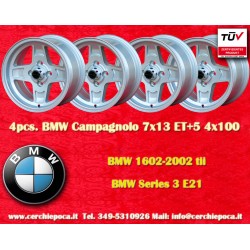 4 cerchi Campagnolo 7x13 4x100 BMW Opel Volkswagen  1502 1602 1802 2002 tii 3 E21 Kadett B-C Manta Ascona A-B GT Olympia