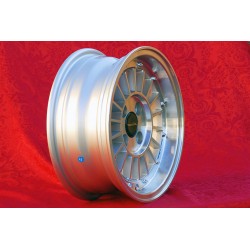 1 cerchio WCHE 5.5x13 4x100 BMW Opel 1502-2002 tii 3 E21 Kadett B-C Manta Ascona A-B GT Olympia A Rekord C silver/diamon