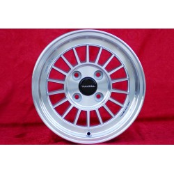 1 cerchio WCHE 5.5x13 4x100 BMW Opel 1502-2002 tii 3 E21 Kadett B-C Manta Ascona A-B GT Olympia A Rekord C silver/diamon