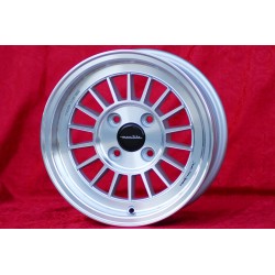 1 cerchio WCHE 5.5x13 4x100 BMW Opel 1502-2002 tii 3 E21 Kadett B-C Manta Ascona A-B GT Olympia A Rekord C silver/diamon