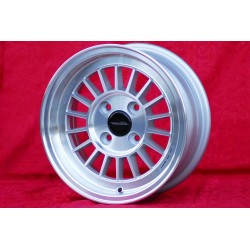 1 cerchio WCHE 5.5x13 4x100 BMW Opel 1502-2002 tii 3 E21 Kadett B-C Manta Ascona A-B GT Olympia A Rekord C silver/diamon