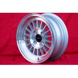 1 cerchio WCHE 5.5x13 4x100 BMW Opel 1502-2002 tii 3 E21 Kadett B-C Manta Ascona A-B GT Olympia A Rekord C silver/diamon