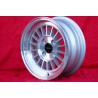 1 cerchio WCHE 5.5x13 4x100 BMW Opel 1502-2002 tii 3 E21 Kadett B-C Manta Ascona A-B GT Olympia A Rekord C silver/diamon