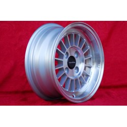 1 cerchio WCHE 5.5x13 4x100 BMW Opel 1502-2002 tii 3 E21 Kadett B-C Manta Ascona A-B GT Olympia A Rekord C silver/diamon